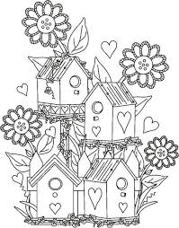 Awesome coloring page of birdhouse. 59 Best Birdhouse Coloring Pages For Kids Updated 2018