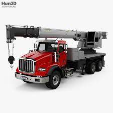 3d Model Of International Hx620 Crane Truck 2016 Truck Cranes Trucks International Truck