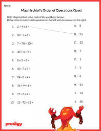 Discover learning games, guided lessons, and other interactive activities for children. Order Of Operations Worksheet 19 Resources For Your Class Prodigy Education