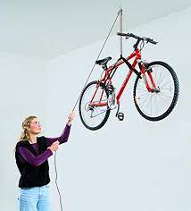 The mastercraft ceiling bicycle lift is an inspired way to solve bicycle storage problems. Harken Bike Hoist Overhead Garage Storage Lifts Load Evenly Safe Anti Drop System 2 1 Mechanical Advantage Smart Garage Organization For Bicycle Ladder Tools Buy Online In Cayman Islands At Cayman Desertcart Com Productid