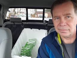 Rick McBride, Mentor for the GHS RoboVikes Robotics team 6121 has finish's  his first day of 3D printed face shields for those in need. He is able to  print 15 a day.