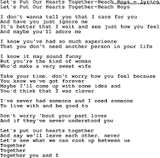These funny and cool instagram bios appeal to large audiences and are broadly applicable for different types of profile picture anime best friends anime matching profile pictures aesthetic anime cute anime pics avatar couple anime drawings matching icons. Beach Boys Quotes Love Song Lyrics For Let S Put Our Hearts Together Beach Boys Dogtrainingobedienceschool Com