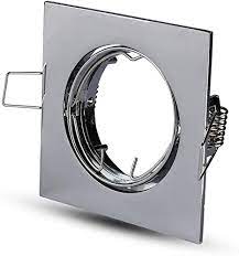 Recessed lighting trims 13 inches to centimeters formula 1 / kosa 13 ceiling details tech lighting / empire industries broadway double door recessed medicine cabinet. V Tac Led Recessed Ceiling Light Trim Kits Fitting For Led Or Halogen Gu10 Mr16 Gu5 3 Square Movable Chrome Amazon Com