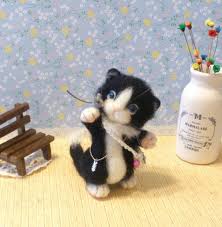 Ready To Ship Needle Felt Needle Felted Cat Needle By Felttale Needle Felted Cat Needle Felted Dog Felt Cat