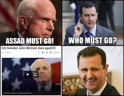 Find the newest assad memes meme. Assad Must Go John Mccain Know Your Meme