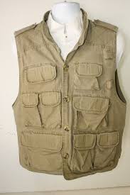 Sold Trail Designs Faded Military Green Safari Vest Mens M