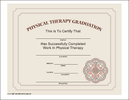 Physical Therapy Graduation Printable Certificate Physical Therapy Physical Therapy Programs Physics