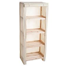 lavish home 4 tier wooden shelving unit