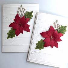 Clean Simple Card Poinsettia Petals Christmas Flower Cards Christmas Card Crafts Christmas Cards Handmade