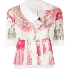 Comme Des Garcons Comme Des Garcons Floral Print Ruffled Blouse 635 Liked On Polyvore Featuring Tops B Trendy Fashion Women Fashion Stylish Women Fashion