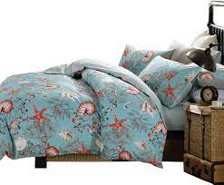 Find the perfect beach bedding & more at pottery barn teen®. Amazon Com Brandream Luxury Coastal Beach Bedding Sets Egyptian Cotton Twin Size Duvet Cover With Pillow Cases Elegant Seashells Bedding Set Summer 3 Piece Kitchen Dining