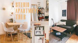 Studio Apartment Tour 350 Square Feet Youtube Apartment Decor Contemporary Decor Living Room Studio Apartment