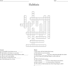 Check spelling or type a new query. Habitats Crossword Wordmint