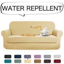 Use dog proof furniture covers. Aujoy Stretch 2 Piece Sofa Covers Water Repellent Dog Cat Pet Proof Couch Slipcovers Protectors Chair Black Home Decor Home Kitchen Ohmychalk Com