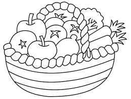 Mewarnai Gambar Buah Dalam Keranjang Gambar Warna Buah