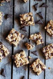 Healthier Dark Chocolate Chunk Oatmeal Cookie Bars Half Baked Harvest Recipe Oatmeal Cookie Bars Healthy Dark Chocolate Cookie Bars