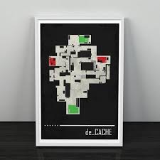 Posters Csgo De Cache Map Poster Gaming Decor Gaming Posters Poster Design
