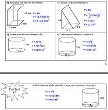 The area of the base of a hexagonal prism is 70.25 in 2. Volume Of Prisms And Cylinders Guided Notes For Geometry By Themagicnumber9