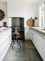 Trend Alert Polished Concrete Floors Concrete Kitchen Floor Concrete Countertops Kitchen Kitchen Interior