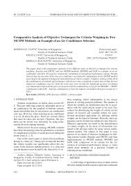 For example, if you wanted to conduct a study on the life expectancy of savannians, you would want to examine every single resident of savannah. Pdf Comparative Analysis Of Objective Techniques For Criteria Weighing In Two Mcdm Methods On Example Of An Air Conditioner Selection