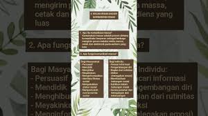 Dalam hal ini jaman sekarang ini kita sering menggunakan jasa media massa untuk mengetahui berbagai macam informasi yang terbaru, tapi apakah itu media massa. Komunikasi Massa Melalui Media Massa Youtube