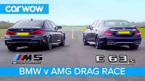 Bmw M5 Competition Vs Mercedes Amg E 63 S Drag Race Rolling Race Brake Test Youtube