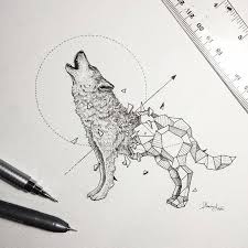 #1 find a photograph of an animal. Intricate Drawings Of Wild Animals Fused With Geometric Shapes Bored Panda