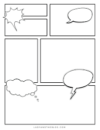 In middle school, students are encouraged to read storybooks and novels. Printable Blank Comic Book Template Make Your Own Comic Books