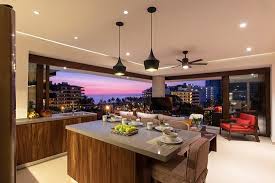 How does a sliding glass door work? Foto De Mirador Markos Puerto Vallarta Open Concept Kitchen With Island Adjoins The Living Room And Outdoor Covered Terrace Sliding Glass Doors Can Be Opened To The Terrace Tripadvisor
