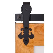 Maybe you would like to learn more about one of these? Fluer De Lis 7 Ft Track In Flat Black Barn Door Hardware K4r274g7b The Home Depot Barn Style Sliding Doors Black Barn Barn Door