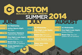 Summer Calendar Summer Calendar Student Ministry Youth Ministry Summer