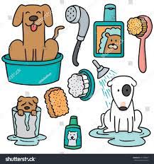Vector Set Of Dog Shower Dog Shower Vector Stock Vector