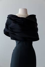 Vintage 1980s Dress 80s Bill Blass Black Silk Cocktail Dress With Dramatic Neckline And Shoulders Size Small In 2020 Silk Cocktail Dress 1980s Dresses Vintage Clothing Boutique