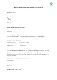 Sometimes, that becomes even more imp. Promotional Letter Moving Company Templates At Allbusinesstemplates Com