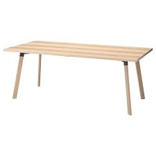 Morbylanga Table Oak Veneer Brown Stained Length 55 1 8 Ikea Ikea Antique Stain Veneers