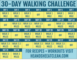 30 Day Walking Challenge With Printable Tracking Chart