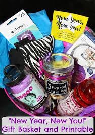 New Year New You Free Printable And Get Fit Gift Basket Gift Baskets Free Printable Cards Printable Cards