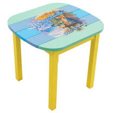 Margaritaville State Of Mind Multicolor Side Table Hand Painted Chairs Side Table Painted Chairs