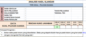 Download analisis butir soal pilihan ganda dan uraian.contoh file 11 kunci jawaban uji kompetensi 1 matematika kelas 8 kurikulum 2013 pics berikut ini adalah kumpulan dari berbagi sumber tentang analisis butir soal sd k13 2019 yang bisa gunakan untuk revisi dan diunduh secara gratis dengan menekan tombol download biru dibawah ini. Format Excel Analisis Butir Soal Mgmp Matematika Smp Tulungagung