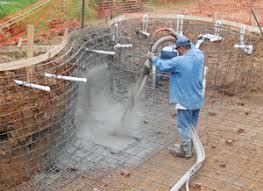 Compressed air is then sent through a nozzle where it mixes with water. Sprayed Concrete Pools Your Pool