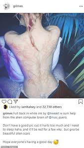 We did not find results for: Elon Musk S Girlfriend Grimes Shows Off Beautiful Alien Scars With New Ink On His Back Texas News Today