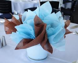Blue and brown baby shower decorations. Blue And Brown Baby Shower Decorations