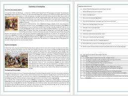 the history of thanksgiving reading comprehension worksheet vocabulary worksheet teaching resources