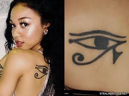 ♦ strengthen an affinity to the falcon and the serpent. Celebrity Eye Of Horus Tattoos Steal Her Style
