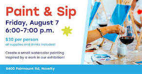 Fairmount Art Exhibition Paint and Sip
