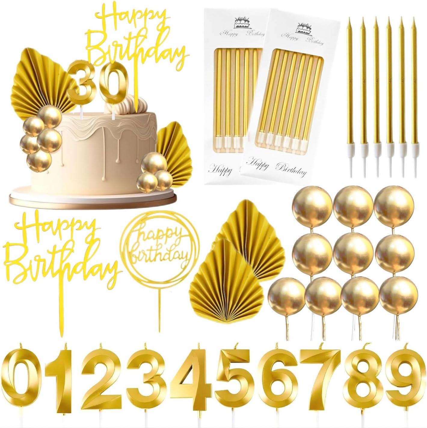 Happy Birthday Candles & Cake Toppers | DIY Cake Decor product image