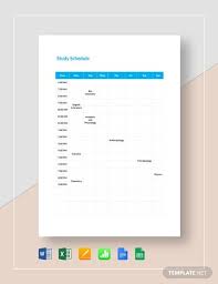 Instantly Download Study Schedule Template Sample Example In Microsoft Word Doc Microsoft Excel Xls Google Docs Apple Pages Google Sheets Di 2020 Pendidikan