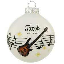 4.5 out of 5 stars 232. Personalized Bass Guitar With Music Staff White Opal Glass Ornament