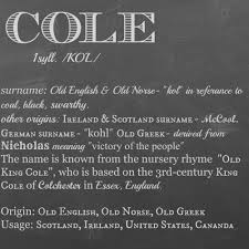 Cole Name Meaning Baby Boy Names Names With Meaning Names