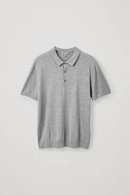 Polo shirts are the unsung heroes of the male summer wardrobe. Cos Silk Cotton Knit Polo Shirt In Grey Modesens